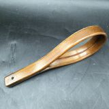 Hand-facing mirror in vintage wood year 70