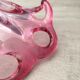 Pink blown glass fruit cup