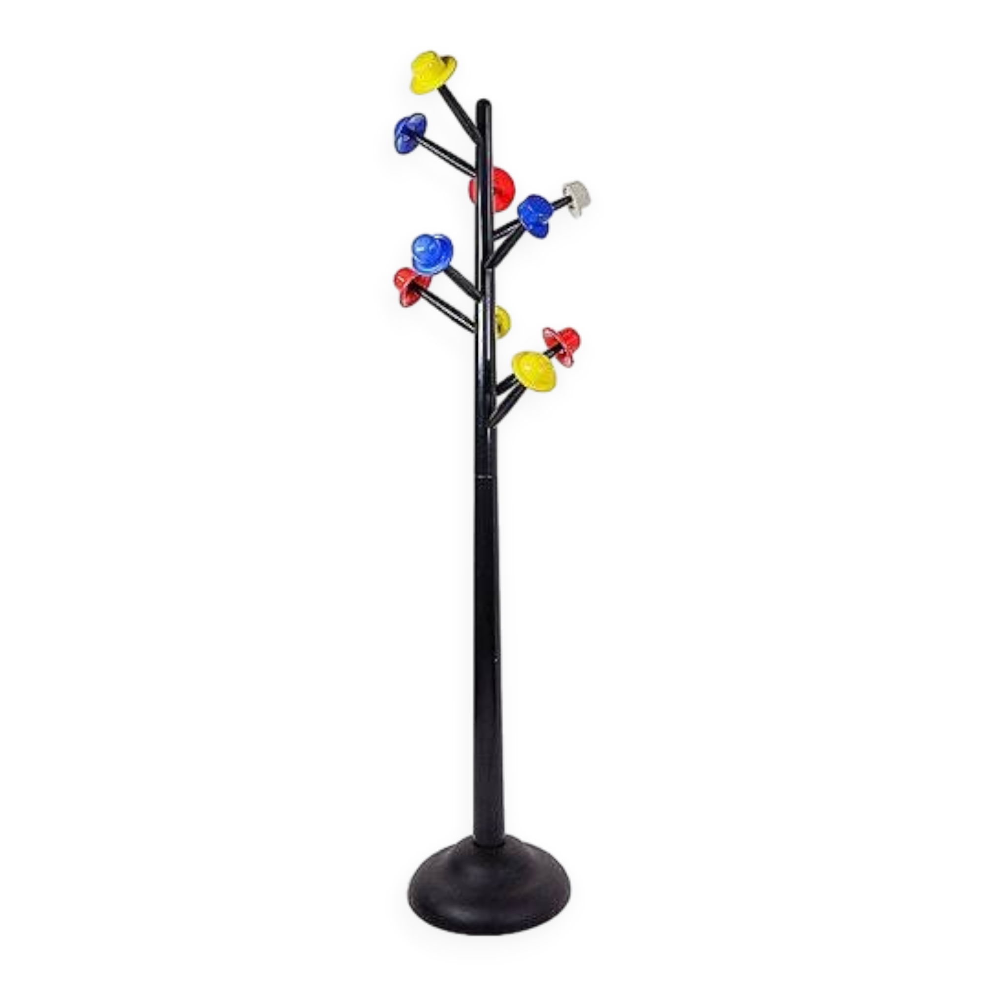 Postmodern coat stand 'Albero dei Cappelli' by Ugo Nespolo for Origlia, 1978