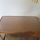 desk - wood-bamboo and woven wicker rattan - 2 drawers - large top - 80