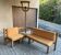Corner bench and incorporated floor lamp guillerme et chambron
