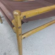 1960s vintage set — brass and glass chairs and table in straw yellow (set of 3)