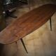 Oval table 1950 a 70 (scandinavian) 137xh49x53 feet compass