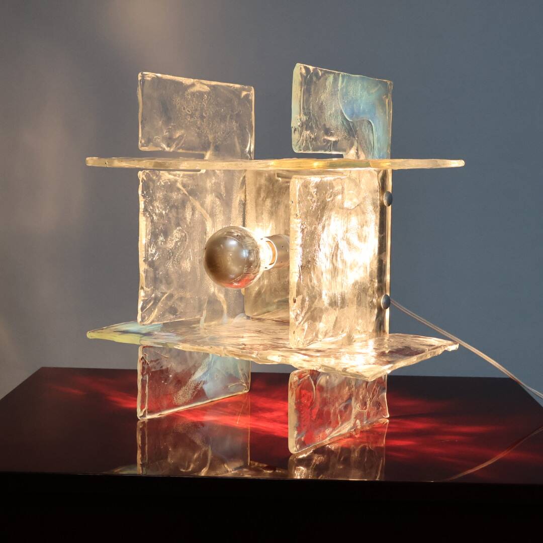 Carlo Nason Mazzega Lampada Da Tavolo/parete vetro iridescente Design
