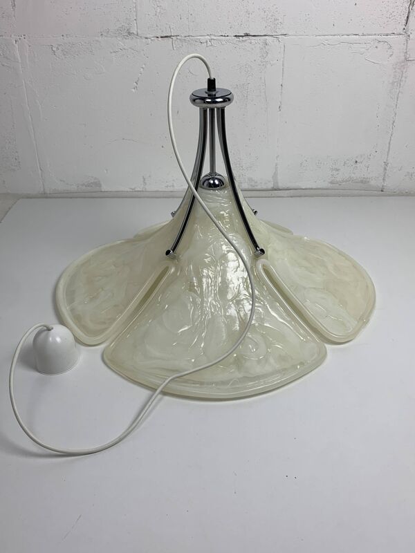 Lampe suspendue en forme de trèfle en acrylique de style Murano, Cosack Leuchten, années 1970