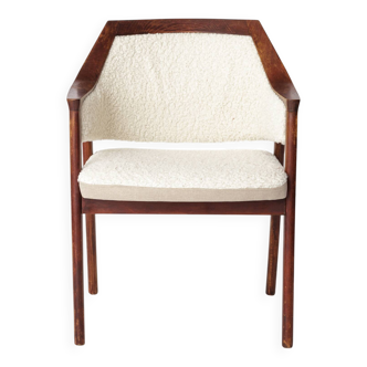 1 des 4 fauteuils vintage de Slagelse – Design suédois des années 1960, bois de hêtre et bois
