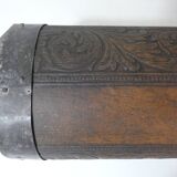 old carved wooden umbrella stand