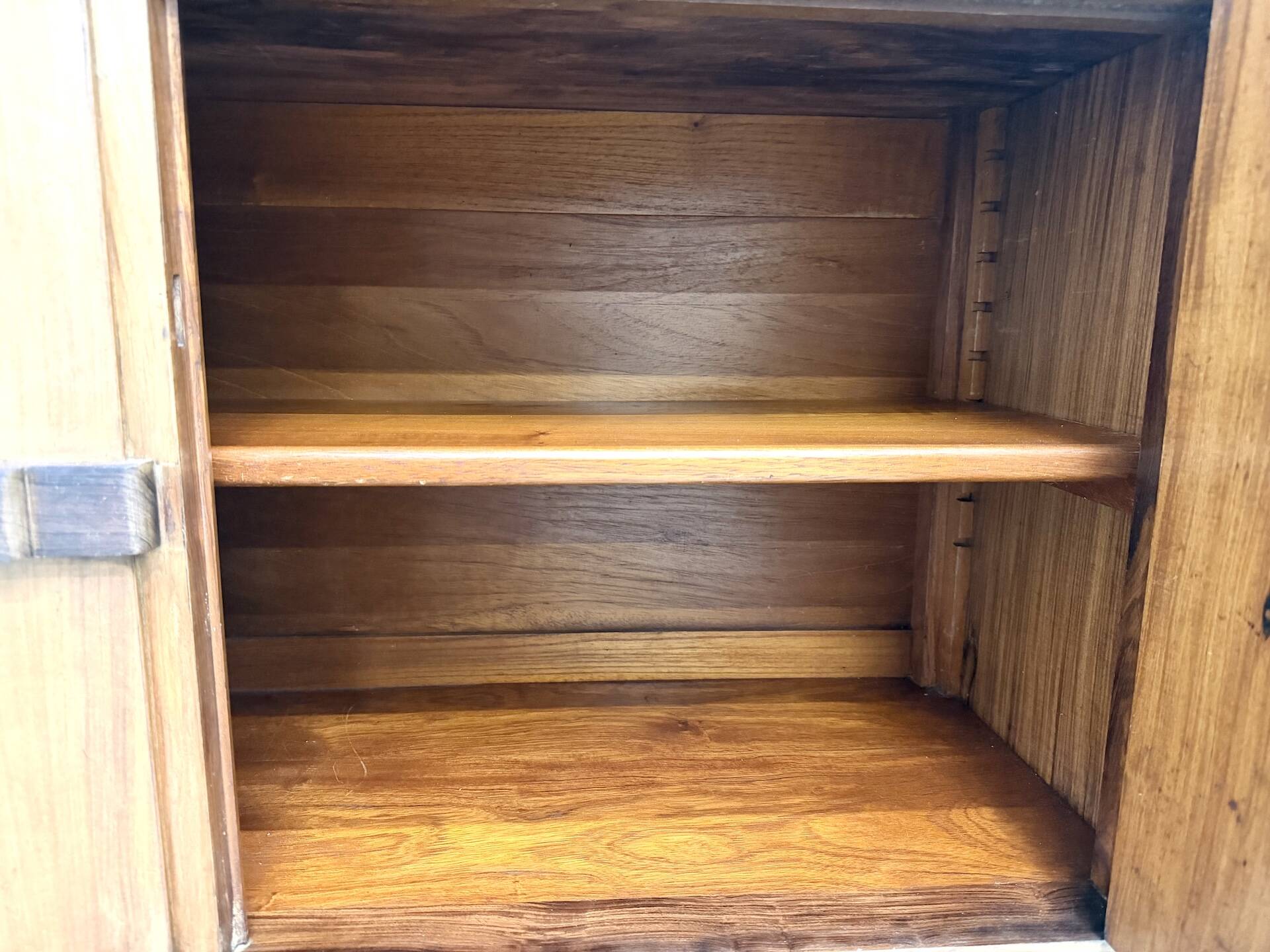 1950s Brazilian modernist library in exotic wood and lacquer.