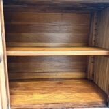 1950s Brazilian modernist library in exotic wood and lacquer.