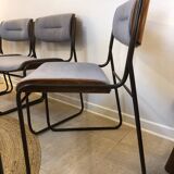 4 Scandinavian walnut chairs, 1970