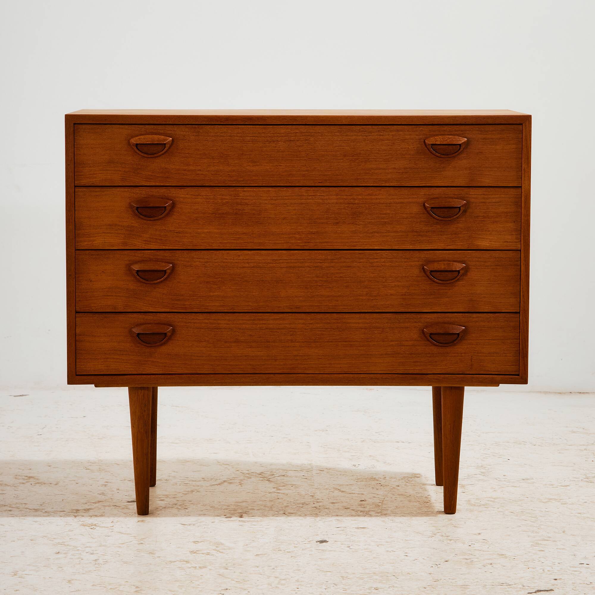 Four-drawer chest of drawers by Kai Kristiansen for Feldballes Møbler