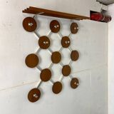 Vintage, Scandinavian Mid-Century Teak and Metal Coat Rack, 1960s