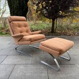 Fauteuil Swing et ottoman Reinhold Adolf  Hans-Jürgen Schräpfer Cor 1970