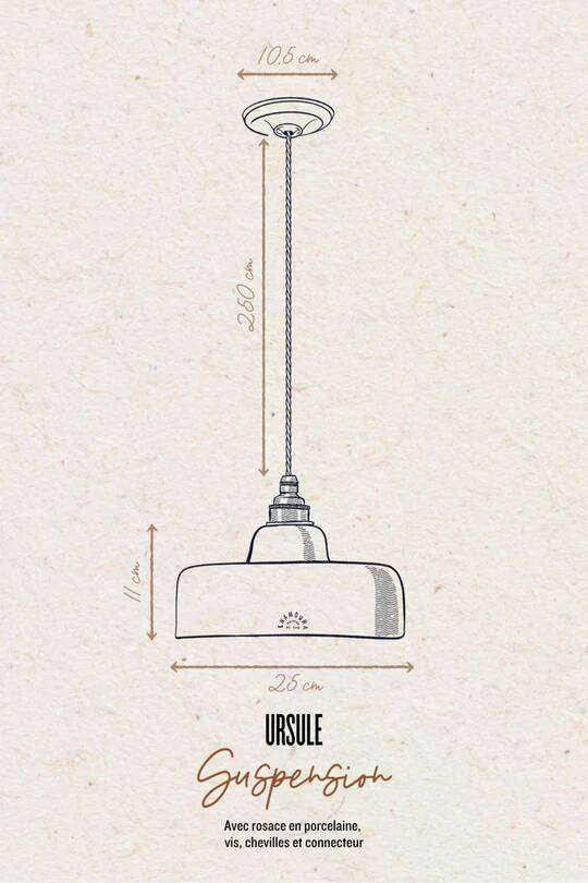 URSULE - White terracotta - Pendant light