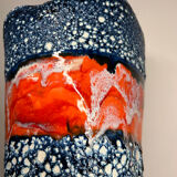 Large lava vase Vallauris 1960s