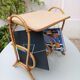 Rattan side table, magazine rack or record rack. Vintage 60s.