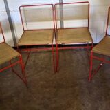 Giandomenico Belotti (1922-2004) - Set of 4 stackable chairs - Spaghetti model, Fly Lin edition