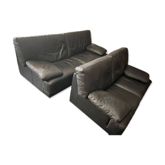 Leather sofa set