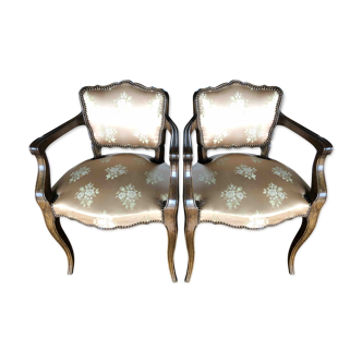 Convertible Louis XV style armchairs