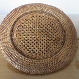 Set of 6 under plates in rattan and canning