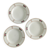 Lot de 3 assiettes creuses Salins, nénuphar