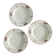 Lot de 3 assiettes creuses Salins, nénuphar