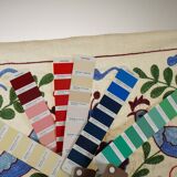 Vintage Turkish rug hand-knotted 44x95 cm