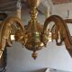 Bronze chandelier with 8 branches Lucien Gau Paris model 16938