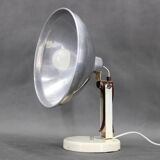 1950s Table Lamp with Aluminium Lampshade, Czechoslovakia
