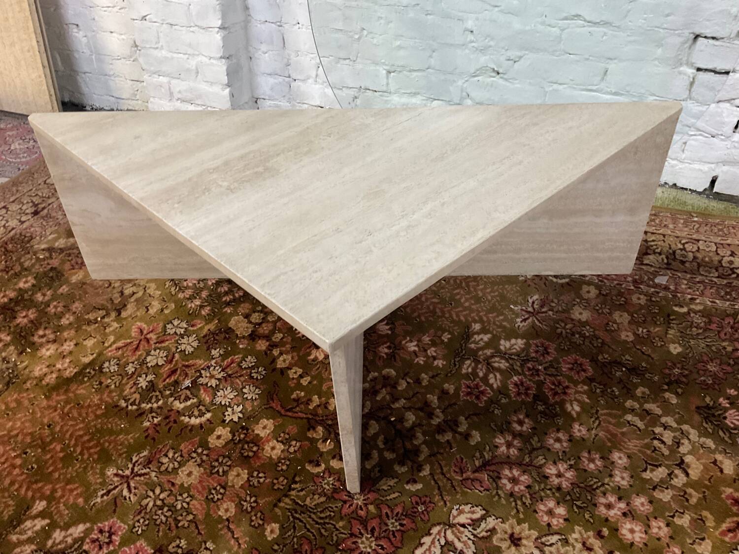 Travertine coffee table