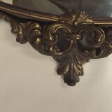 Round mirror in bronze 60x60cm