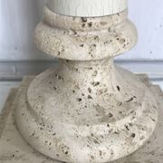 Pied de lampe en pierre le dauphin vintage 55cm