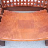 Pair of solid Lebanese cedar armchairs