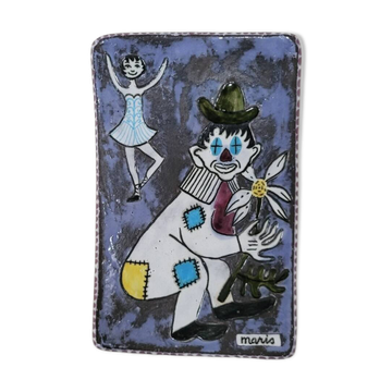 Ceramic catchall by Mari Simmulson for Upsala-Ekeby "The Clown and the Dancer"