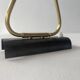 Old brass and prismatic glass xxl stem lamp
