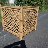 Square pot cover in bamboo