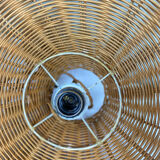 Vintage wicker pendant light