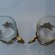 2 cups/art deco tea glasses