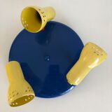 Metal ceiling lamp 3 spots from the 80s