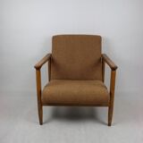 GFM-142 Armchair in Coral Gold Bouclé attributed to Edmund Homa, 1970s