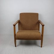 GFM-142 Armchair in Coral Gold Bouclé attributed to Edmund Homa, 1970s