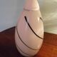 Corep pendant lamp, white opaline with spiral decoration - 70s