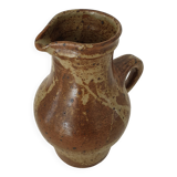 Pyrite stoneware ceramic pitcher - Signed Jm Mulin? (signature to be identified)