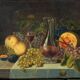 French school 19th century. - Still life with a wine decanter Oil painting