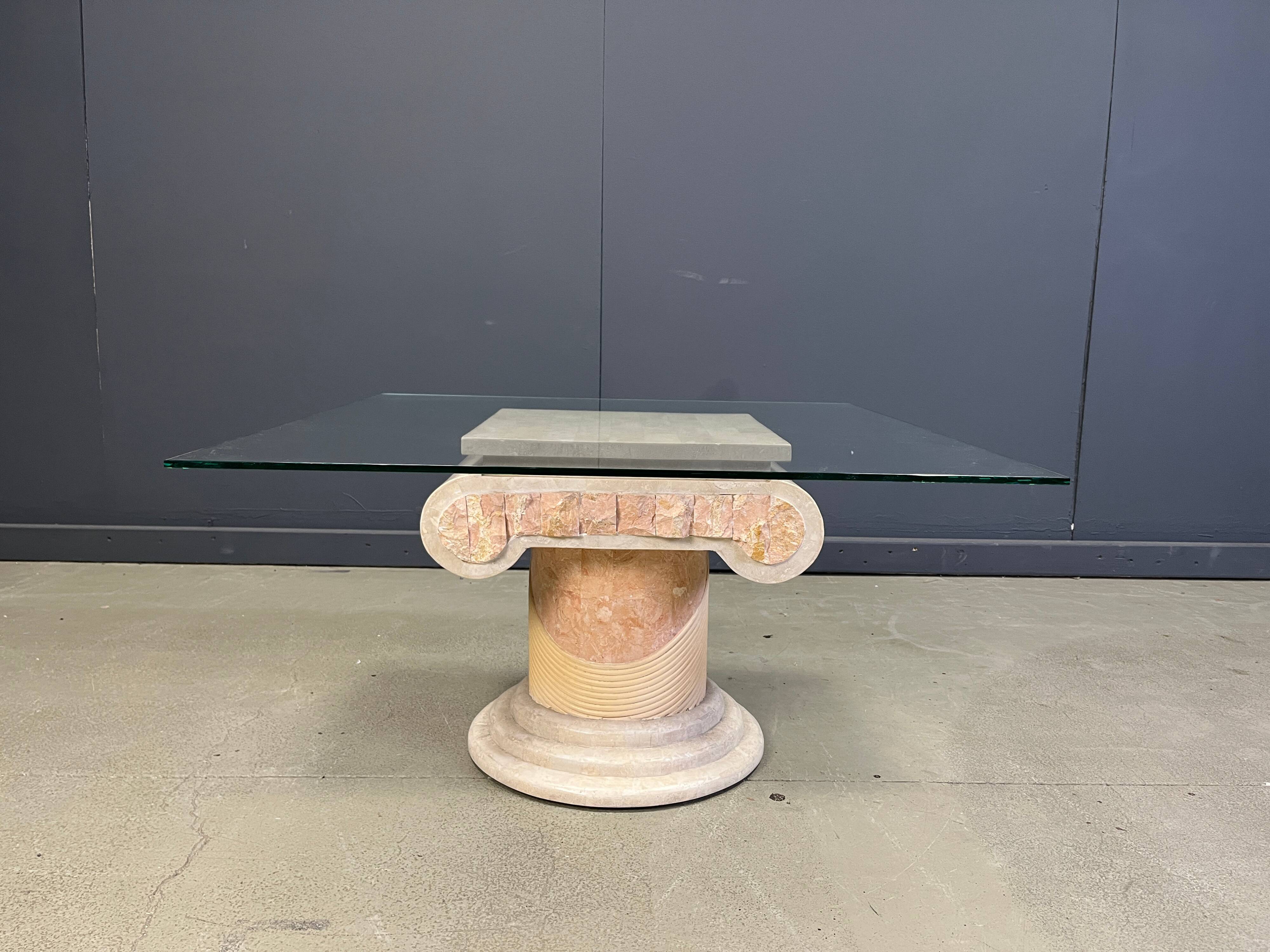 Tesselated column coffee table by Maitland Smith, 1970s