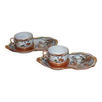 Duo of Japanese porcelain cups