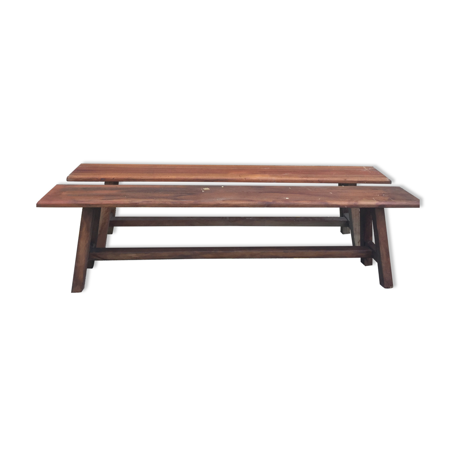 Bench in old solid wood