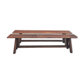 Banc en bois massif ancien