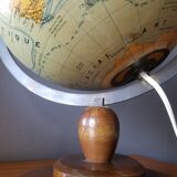 Ancient Light Earth Globe by Girard, Barrère and Thomas