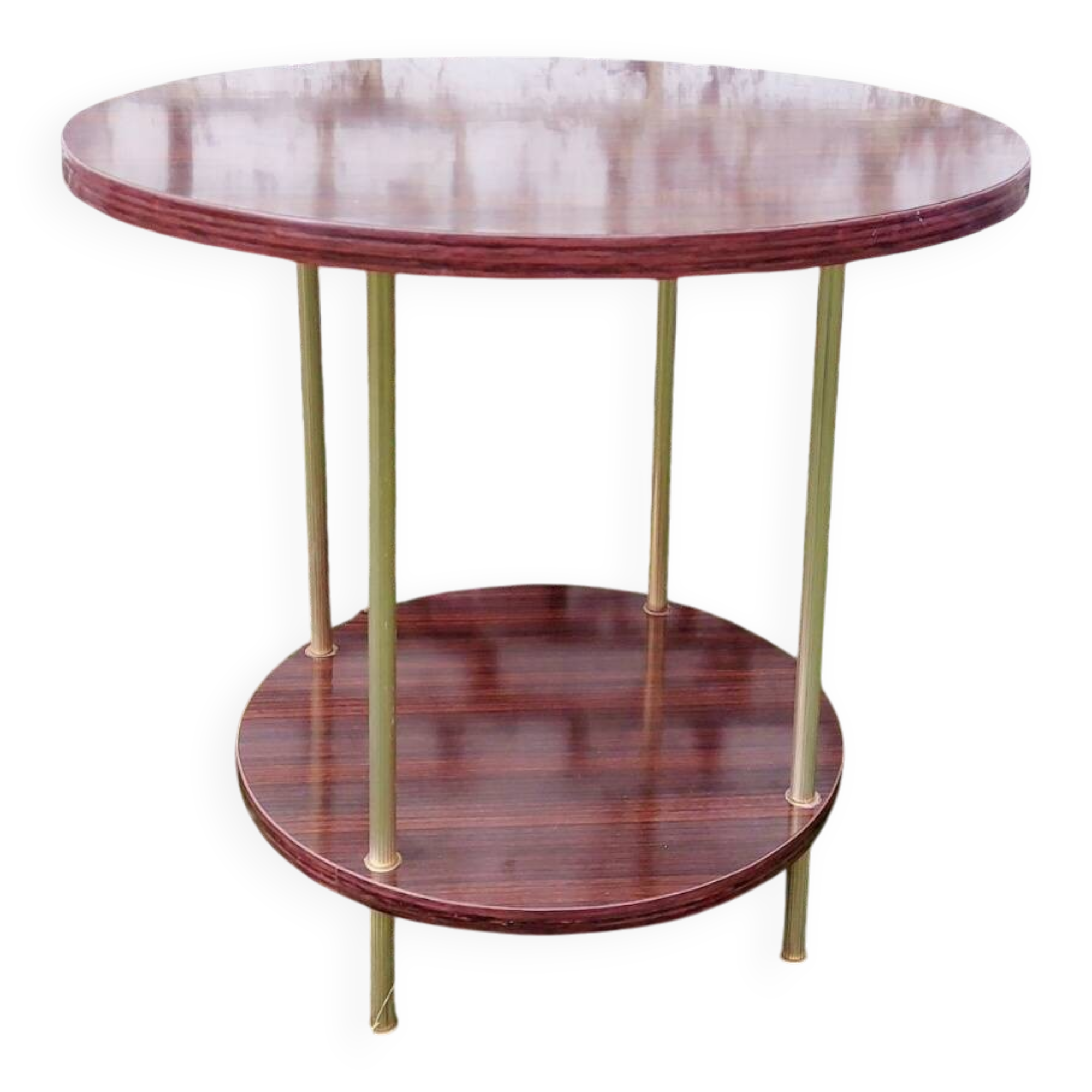 Formica and brass coffee table